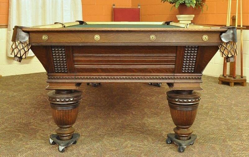 Antique billiard table, Improved Union League