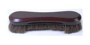 10½” Genuine Horse Hair Brush in dark mahogany finish