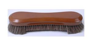 10½” Genuine Horse Hair Brush in medium brown finish