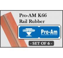 Pro-Am K-66 Rail Rubber Cushions - Set of 6 