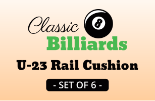 Classic Billiards U-23 Rail Cushion Set