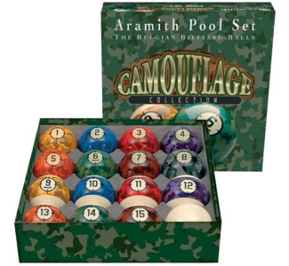 Aramith Camouflage Set – Because Pool is Combat!